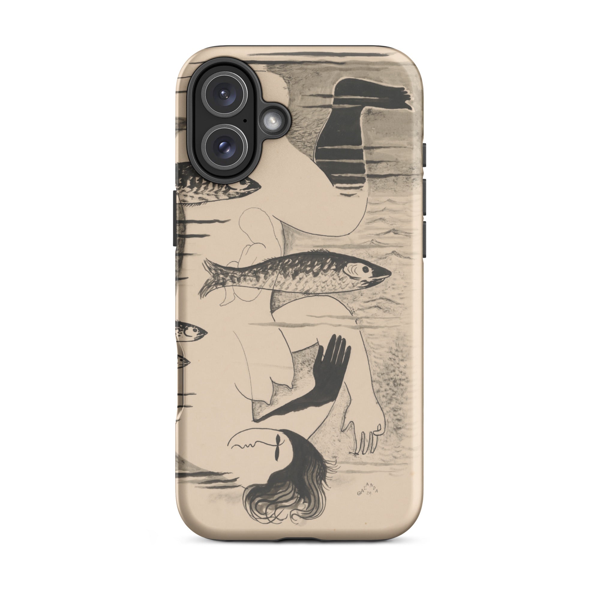 Drowned Mikulas Galanda Iphone Case, 16 Plus / Matte, Artistic Phone Case