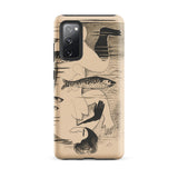 Drowned - Mikulas Galanda Samsung Case, Galaxy S20 Fe / Matte, Beige Phone Case Abstract Black White Illustration Person
