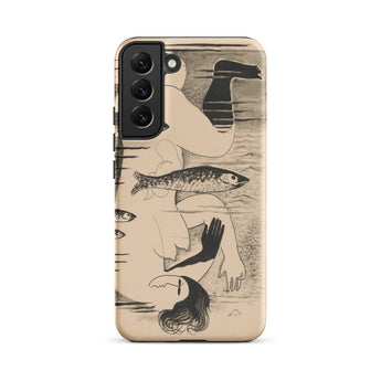 Drowned - Mikulas Galanda Samsung Case, Galaxy S22 Plus / Matte, Phone Case Abstract Art Design Figures Fish