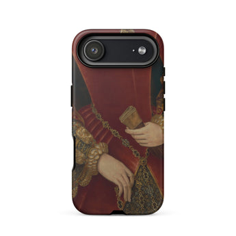 Duchess of Norfolk - Hans Eworth Phone Case Iphone 17 Air / Matte Red Gold Phone Case Renaissance-style Design Musician Lute Hans Eworth,
