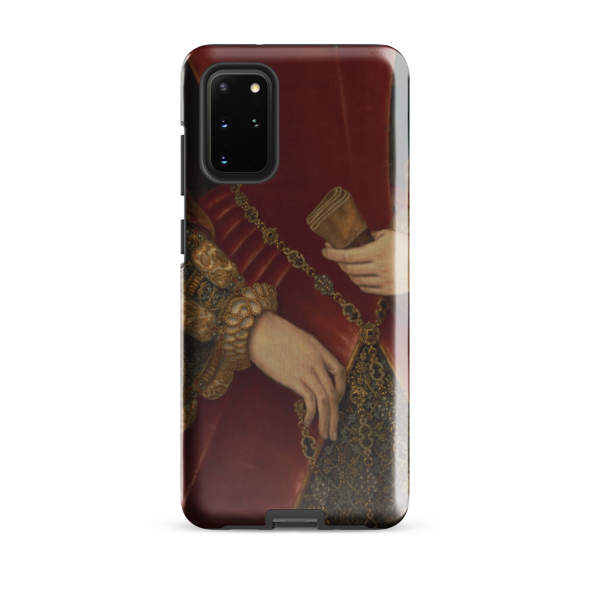Duchess of Norfolk - Hans Eworth Samsung Case, Galaxy S20 Plus / Gloss, Phone Case Renaissance-style Painting Figure Rich Red Gold