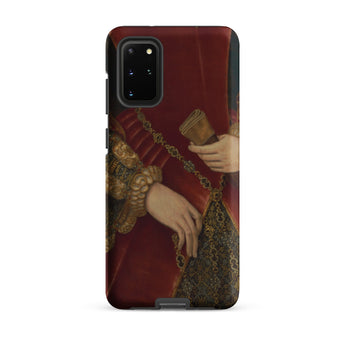 Duchess of Norfolk - Hans Eworth Samsung Case, Galaxy S20 Plus / Matte, Smartphone Case Classical Painting Person Red Attire Ornate