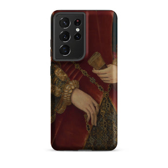 Duchess of Norfolk - Hans Eworth Samsung Case, Galaxy S21 Ultra / Matte, Phone Case Renaissance-style Painting Person Red Gold Attire