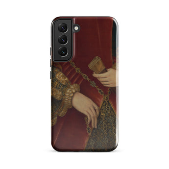 Duchess of Norfolk - Hans Eworth Samsung Case, Galaxy S22 Plus / Gloss, Smartphone Case Historical Painting Person Red Attire Elaborate