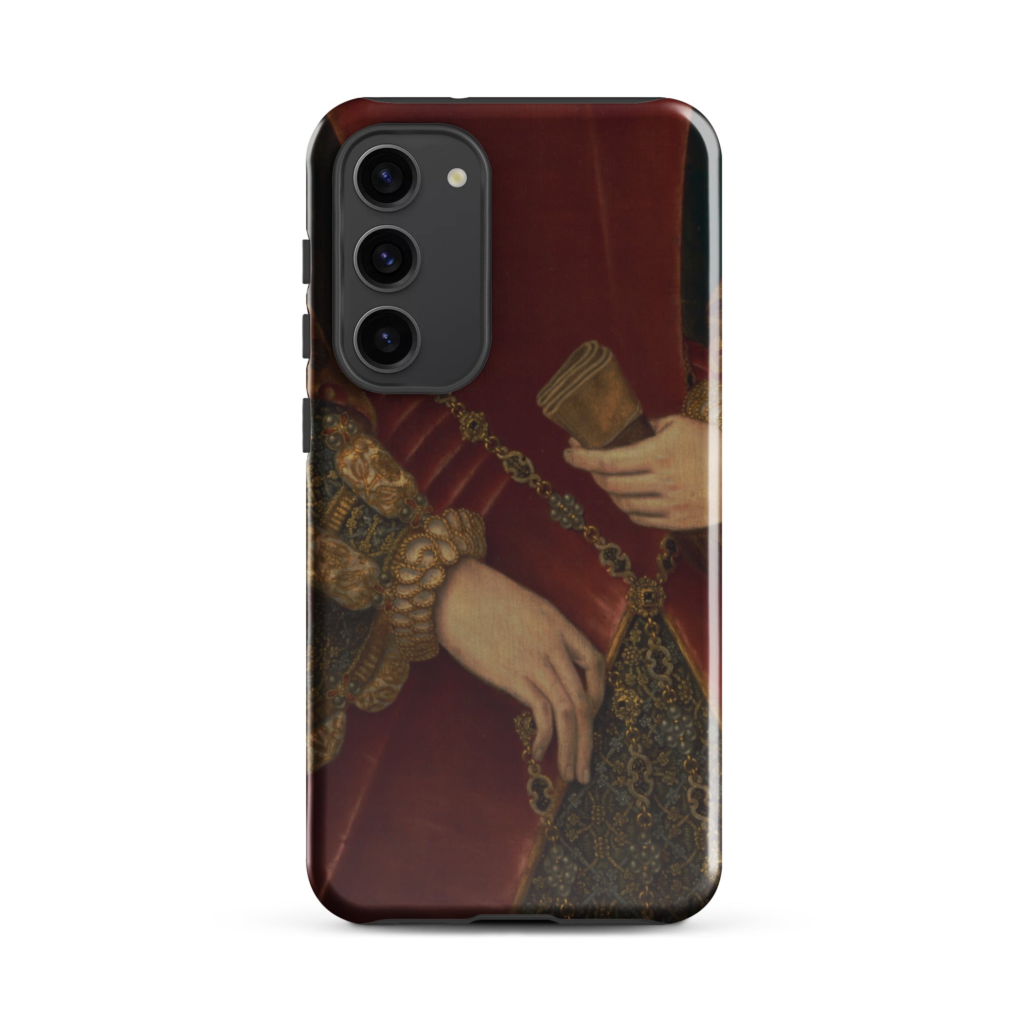 Duchess of Norfolk Hans Eworth Samsung Case, Galaxy S23 Plus / Gloss, Smartphone Burgundy Gold Art Print Case