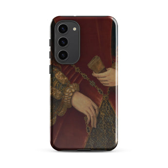 Duchess of Norfolk - Hans Eworth Samsung Case, Galaxy S23 Plus / Gloss, Smartphone Burgundy Gold Art Print Case