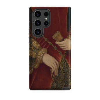Duchess of Norfolk - Hans Eworth Samsung Case, Galaxy S23 Ultra / Matte, Smartphone Case Historical Painting Person Red Garment Ornate