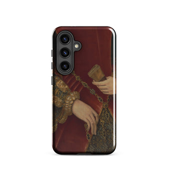 Duchess of Norfolk - Hans Eworth Samsung Case, Galaxy S24 / Gloss, Smartphone Case Classical Painting Person Red Garment Intricate