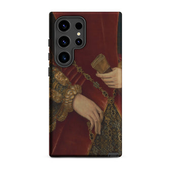 Duchess of Norfolk - Hans Eworth Samsung Case, Galaxy S24 Ultra / Matte, Smartphone Case Historical Painting Person Red Garment Elaborate