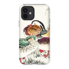 Duck & Barley - Numata Kashu Meiji Iphone Case, 12 / Matte, Phone Case Colorful Illustration Two Ducks Traditional Asian
