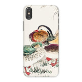 Duck & Barley - Numata Kashu Meiji Iphone Case, x / Matte, Phone Case Colorful Illustration Two Ducks Traditional Asian