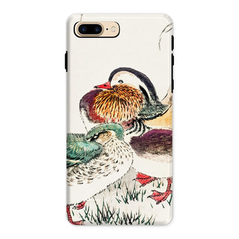 Duck & Barley - Numata Kashu Meiji Phone Case Iphone 8 Plus / Matte Phone Case Colorful Illustration Two Ducks Traditional Asian Numata