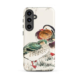 Duck & Barley - Numata Kashu Meiji Phone Case Samsung Galaxy S24 Plus / Matte Phone Case Detailed Illustration Two Ducks Vibrant Orange
