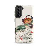 Duck & Barley - Numata Kashu Meiji Samsung Case, Galaxy S21 Fe / Matte, Phone Case Illustration Two Mandarin Ducks