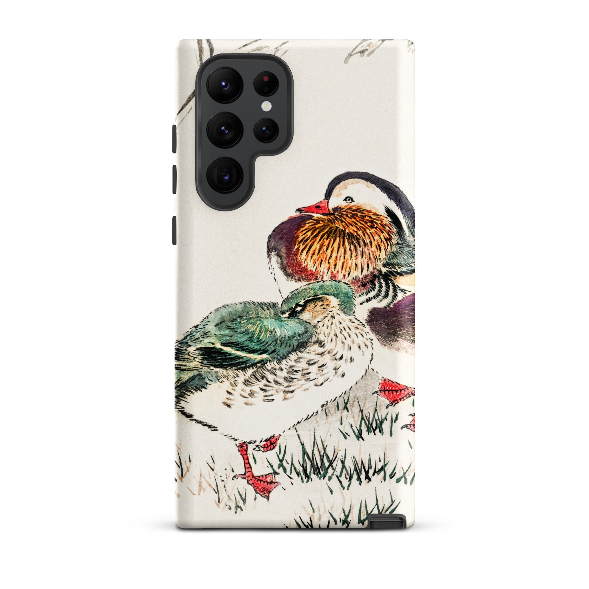 Duck & Barley Numata Kashu Meiji Samsung Case, Galaxy S22 Ultra / Matte, Smartphone Case Artistic Depiction Two Mandarin Ducks
