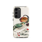Duck & Barley Numata Kashu Meiji Samsung Case, Galaxy S23 / Matte, White Smartphone Case Vibrant Illustration Two Mandarin Ducks