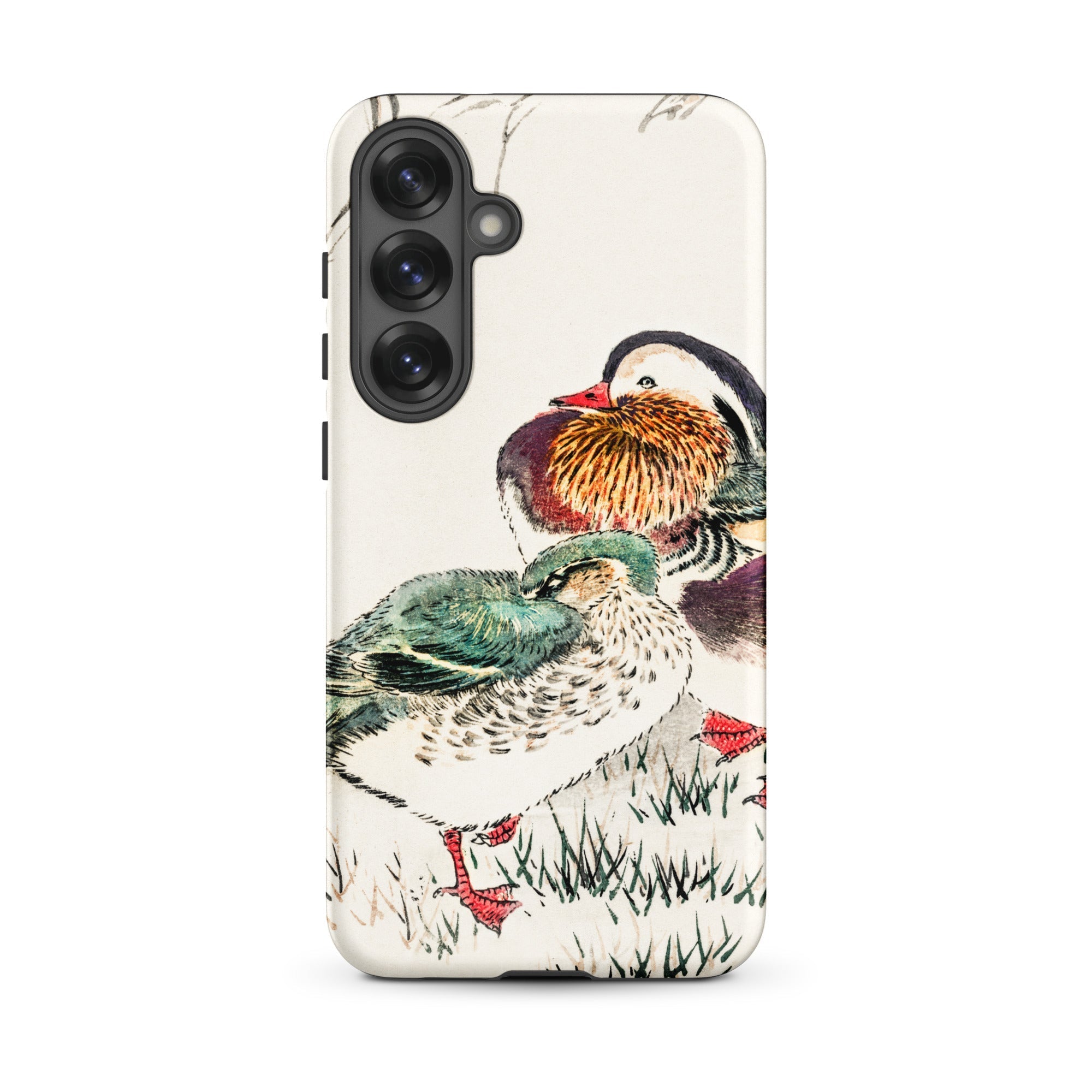 Duck & Barley Numata Kashu Meiji Samsung Case, Galaxy S25 Plus / Matte, Phone Case Stylized Depiction Two Mandarin Ducks