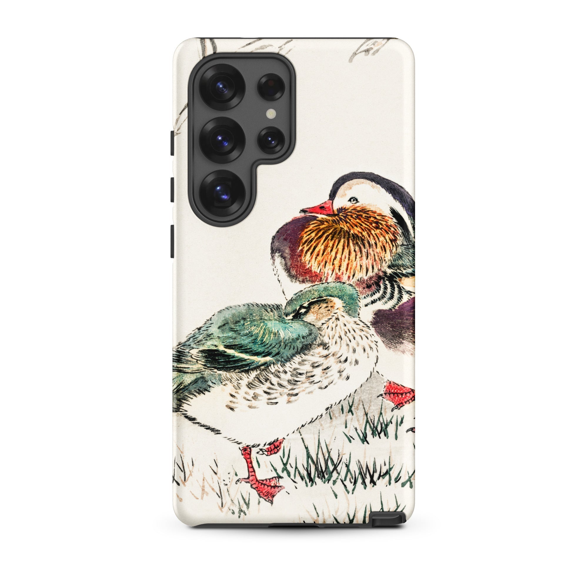 Duck & Barley Numata Kashu Meiji Samsung Case, Galaxy S25 Ultra / Matte, Phone Case Colorful Illustration Two Mandarin Ducks