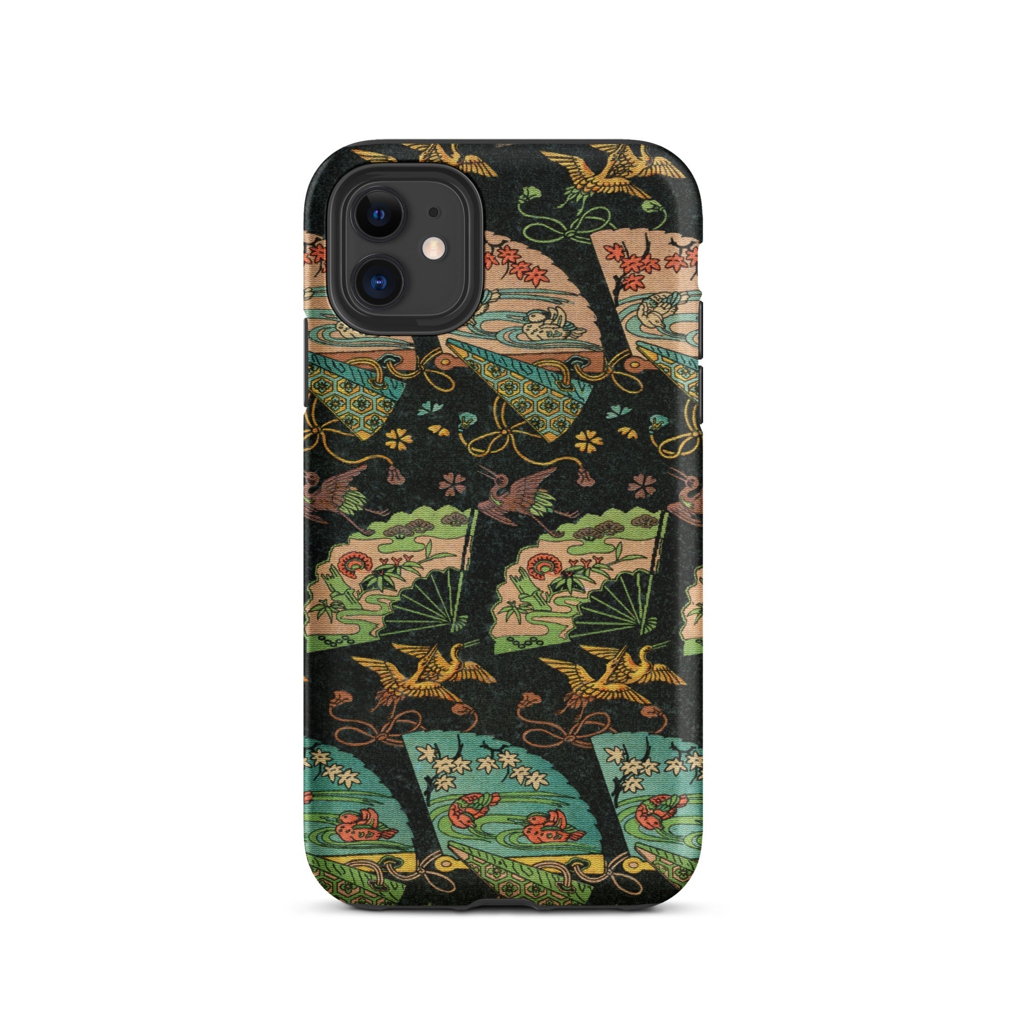 Ducks & Cranes Fan Pattern - G.a. Audsley Iphone Case, 11 / Matte, Patterned Phone Case