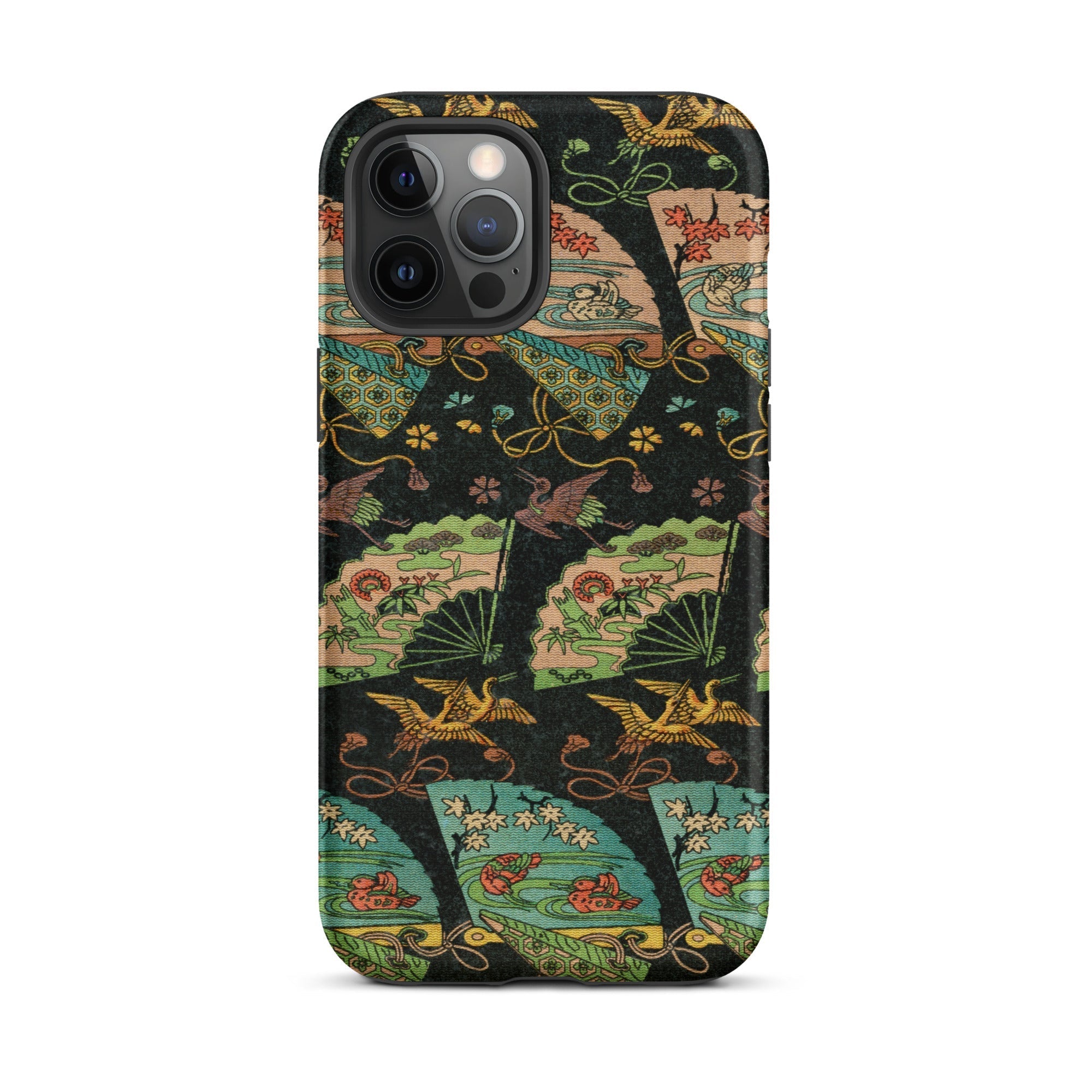 Ducks & Cranes Fan Pattern - G.a. Audsley Iphone Case, 12 Pro Max / Matte, Patterned Phone Case