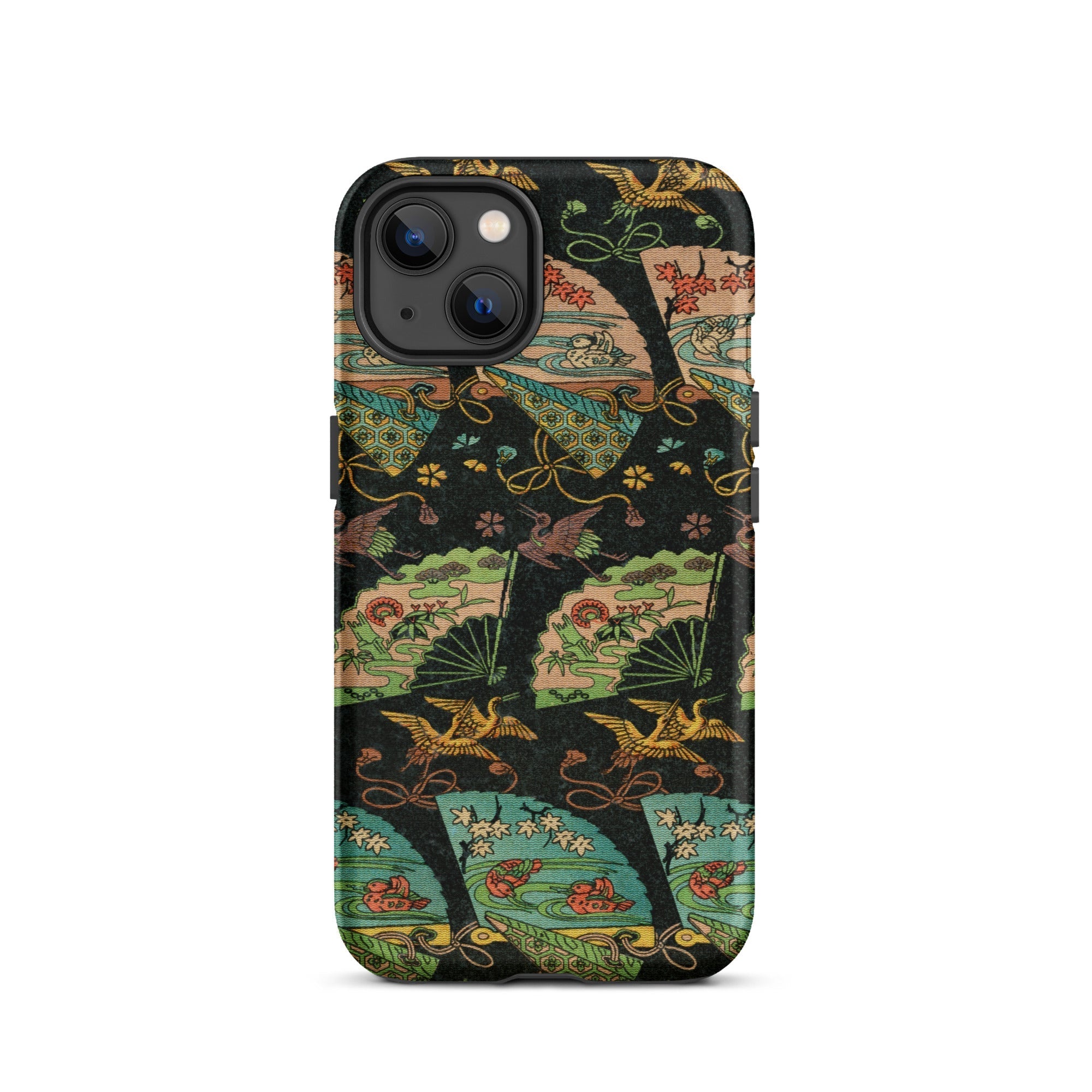 Ducks & Cranes Fan Pattern - G.a. Audsley Iphone Case, 13 / Matte, Patterned Phone Case