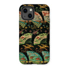 Ducks & Cranes Fan Pattern - G.a. Audsley Iphone Case, 13 / Matte, Phone Case Japanese-inspired Pattern Fans Cranes Floral Designs