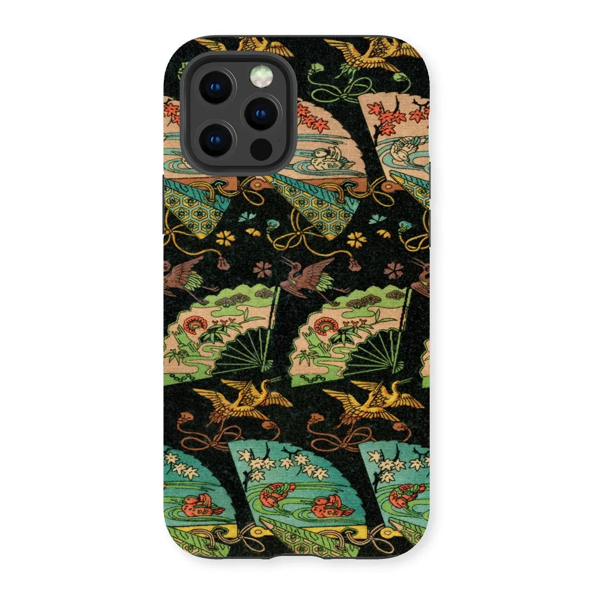 Ducks & Cranes Fan Pattern - G.a. Audsley Iphone Case, 13 Pro / Matte, Iphone Case Japanese-inspired Pattern Fans Cranes Floral Motifs