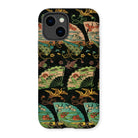 Ducks & Cranes Fan Pattern - G.a. Audsley Iphone Case, 14 / Matte, Phone Case Japanese-inspired Pattern Fans Cranes Floral Motifs