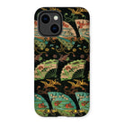 Ducks & Cranes Fan Pattern - G.a. Audsley Iphone Case, 14 Plus / Matte, Phone Case Japanese-style Pattern Fans Cranes Floral Motifs