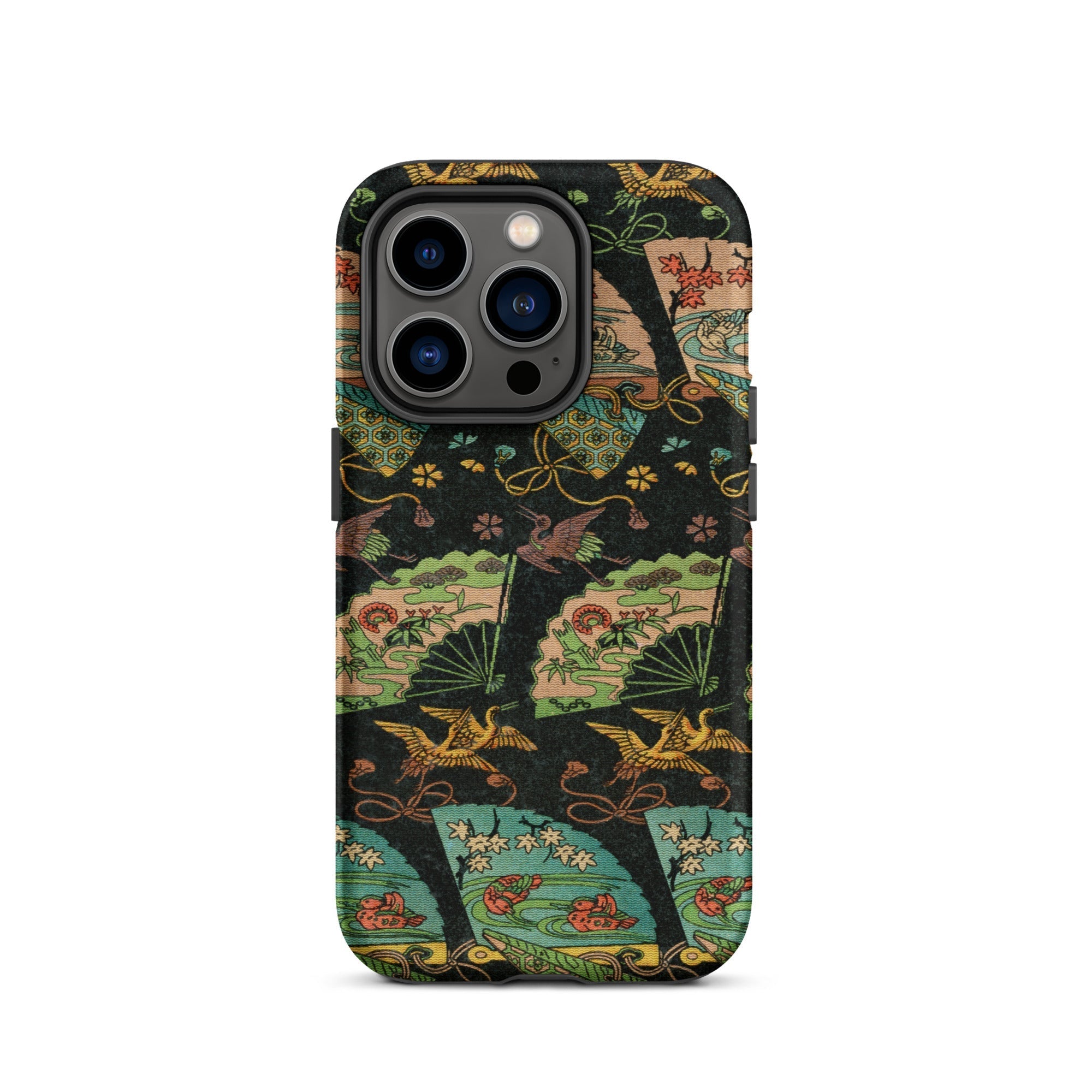 Ducks & Cranes Fan Pattern - G.a. Audsley Iphone Case, 14 Pro / Matte, Patterned Iphone Case