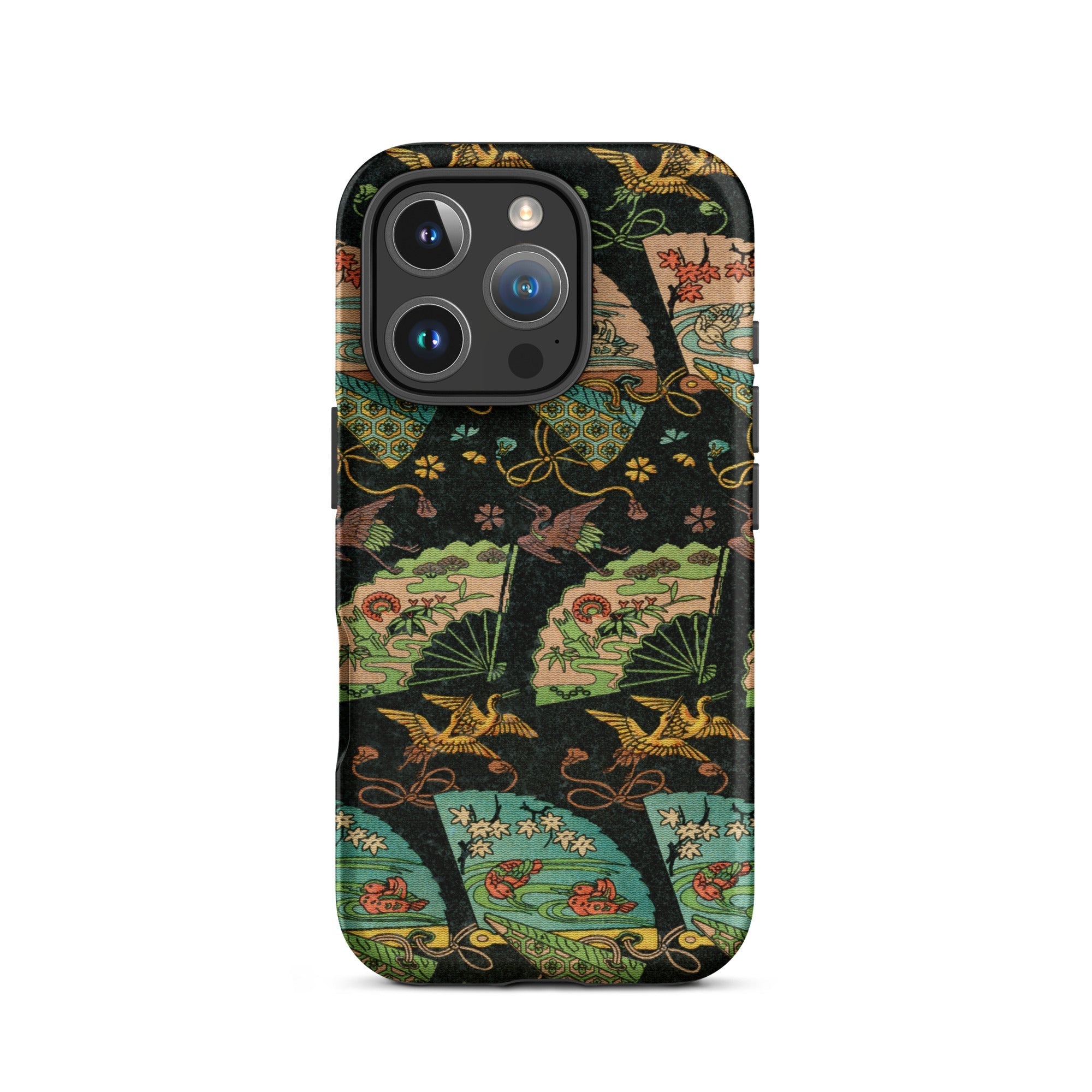 Ducks & Cranes Fan Pattern - G.a. Audsley Iphone Case, 16 Pro / Matte, Patterned Phone Case