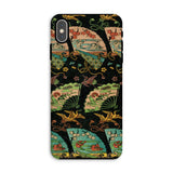 Ducks & Cranes Fan Pattern - G.a. Audsley Iphone Case, Xs Max / Matte, Phone Case Japanese Fan Pattern Scenic Landscapes Floral
