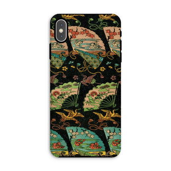 Ducks & Cranes Fan Pattern - G.a. Audsley Iphone Case, Xs Max / Matte, Phone Case Japanese Fan Pattern Scenic Landscapes Floral