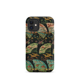 Ducks & Cranes Fan Pattern - G.a. Audsley Phone Case Iphone 12 Mini / Matte Patterned Phone Case Meiji-era Textile Patterns, Cranes Fan