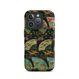 Ducks & Cranes Fan Pattern - G.a. Audsley Phone Case Iphone 16 Pro / Matte Patterned Phone Case Meiji-era Textile Patterns, Cranes Fan