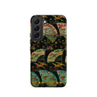 Ducks & Cranes Fan Pattern - G.a. Audsley Samsung Case, Galaxy S22 / Matte, Black Phone Case Vibrant Pattern Japanese Fans Cranes