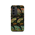 Ducks & Cranes Fan Pattern - G.a. Audsley Samsung Case, Galaxy S23 / Matte, Black Smartphone Case Pattern Ornate Japanese Fans Cranes