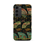 Ducks & Cranes Fan Pattern - G.a. Audsley Samsung Case, Galaxy S23 Plus / Matte, Black Smartphone Case Pattern Ornate Colorful