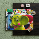 No Dumbo 2 + too Giclée Print / Canvas Vibrant Lime Green Plastic Elephant Ride Pink Nose Giclée Print, Living Space, Waking Dream