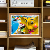 No Dumbo Three Giclée Print / Canvas Framed Photograph Yellow Cartoon-style Character Googly Eyes Red Dumbo Three Giclée, Giclée Print,