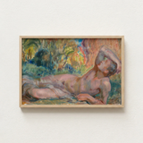 Framed Impressionist Painting Nude Figure Outdoor Rendered Soft Enckell’s Adonis Lies, Restless Foliage, Final Embers