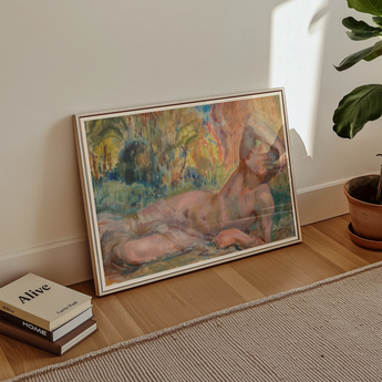Dying Adonis - Magnus Enckell Fine Art Print / Canvas, Enckell’s Adonis Lies, Restless Foliage, Final Embers