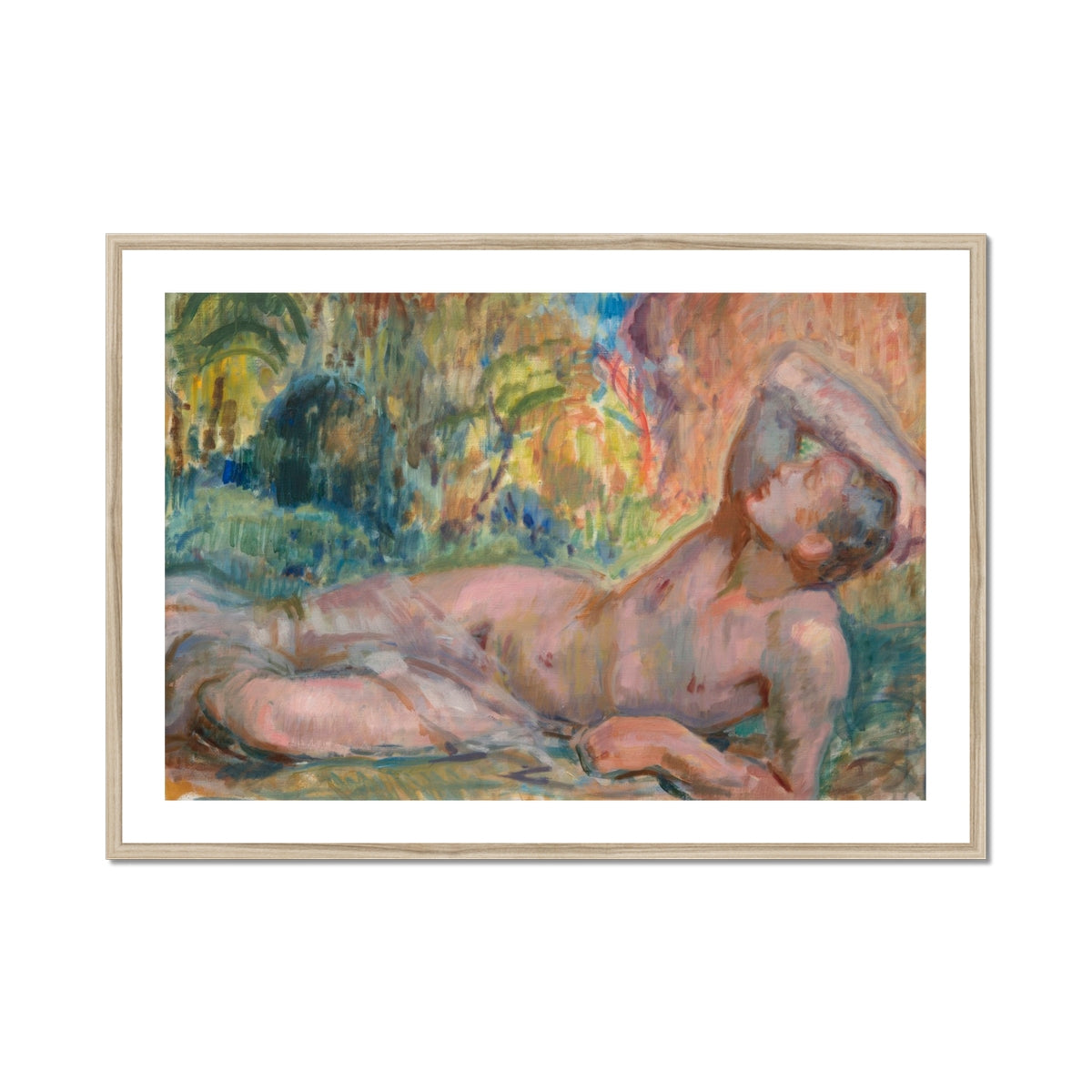 Dying Adonis - Magnus Enckell Fine Art Print, Framed Nude Male Figure Painting