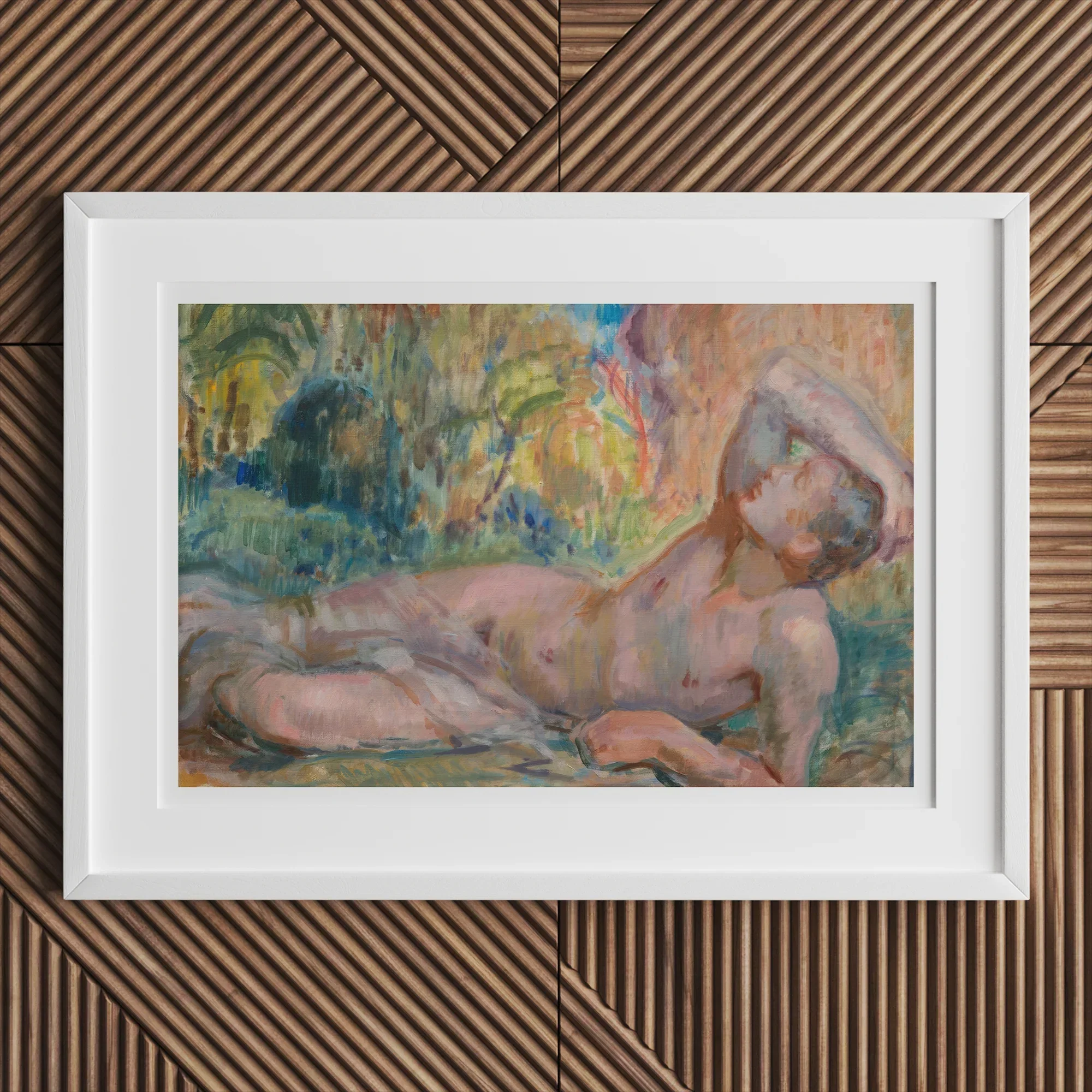 Dying Adonis - Magnus Enckell Fine Art Print, Framed Nude Male Figure Painting