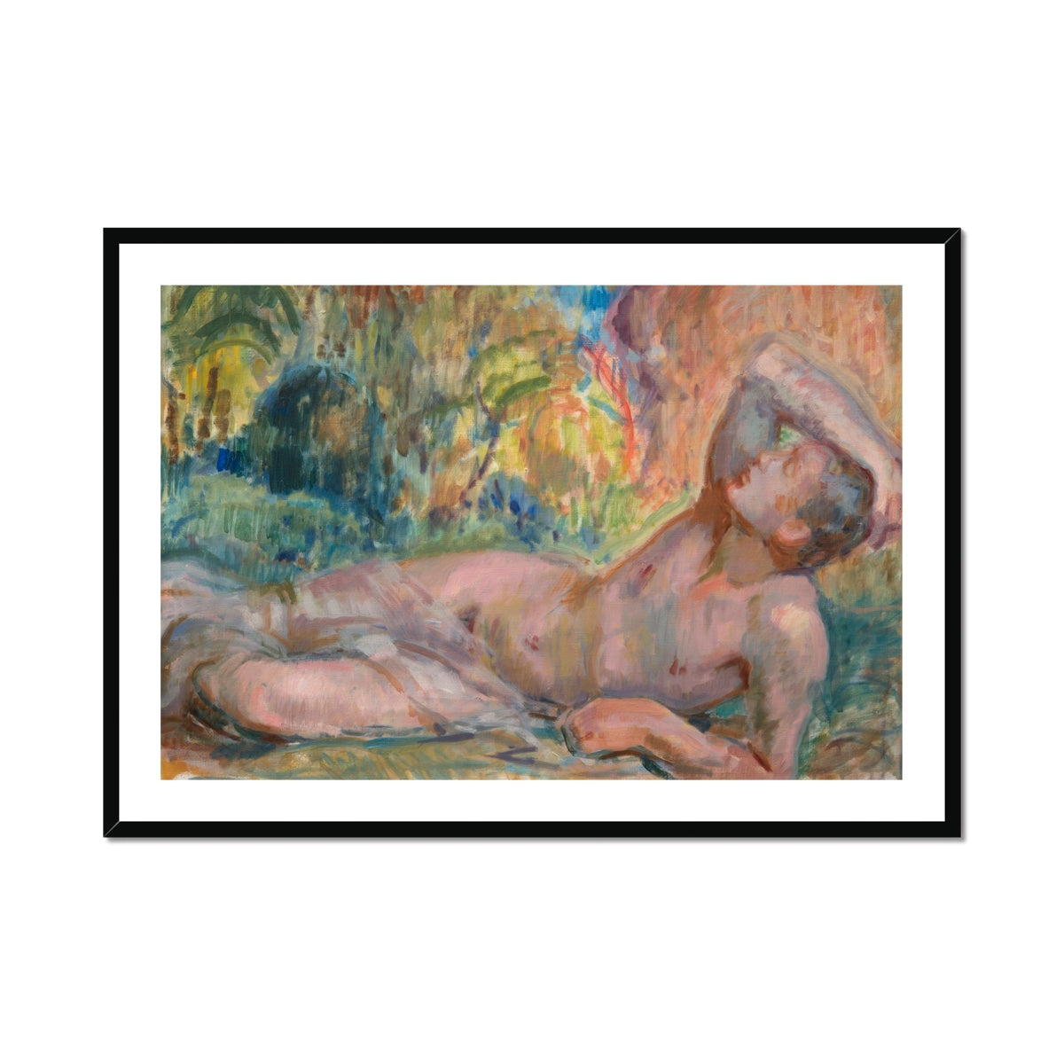 Dying Adonis - Magnus Enckell Fine Art Print, Framed Nude Male Figure Painting