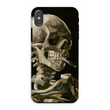 Skeleton with a Cigarette - Vincent Van Gogh Phone Case Iphone Xs / Matte Phone Case Skull Art Gogh’s Skeleton, Smirking Eulogy, Anatomical