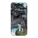 Moon at Sekiguchi - Hiroaki Takahashi Phone Case Iphone x / Matte Phone Case Japanese-style Artwork Figures Pond Night Hiroaki Takahashi