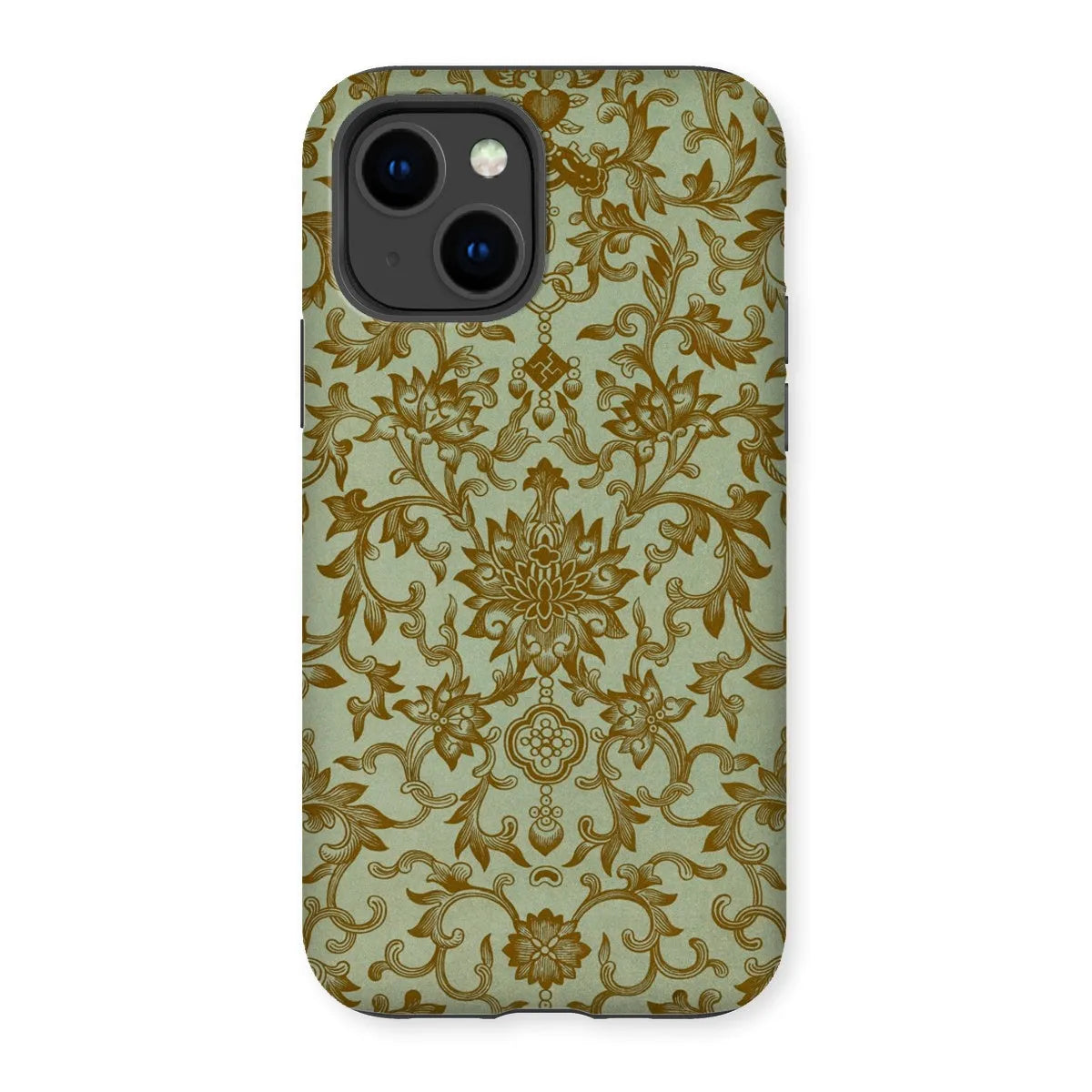 Earthy Chinese Floral Art Pattern Phone Case - Owen Jones - Iphone 14 / Matte - Mobile Phone Cases - Aesthetic Art
