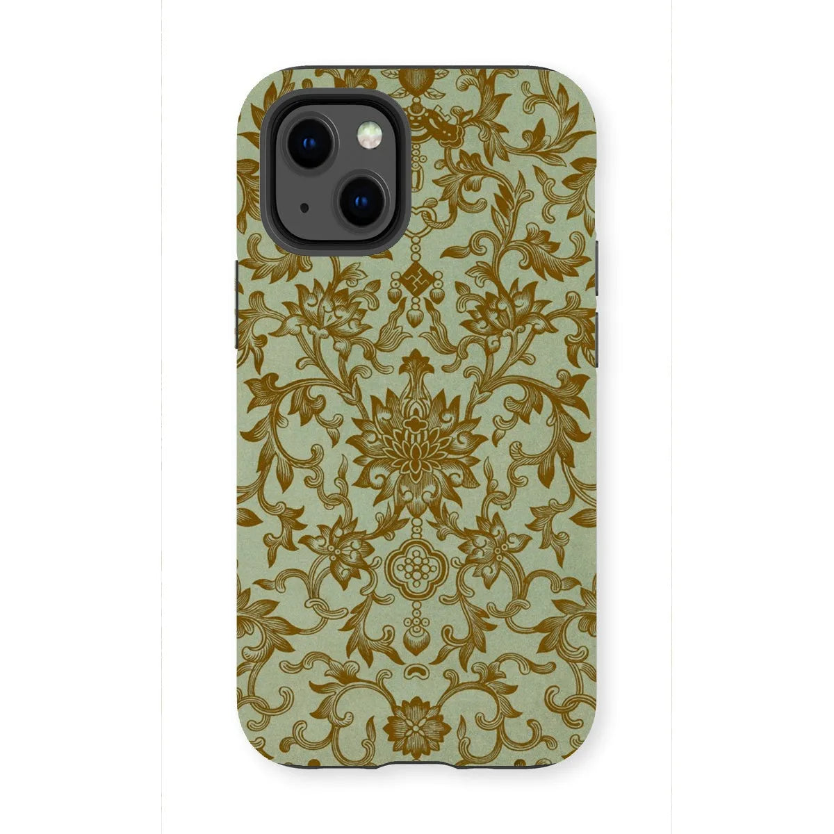 Earthy Chinese Floral Art Pattern Phone Case - Owen Jones - Iphone 13 Mini / Matte - Mobile Phone Cases - Aesthetic Art