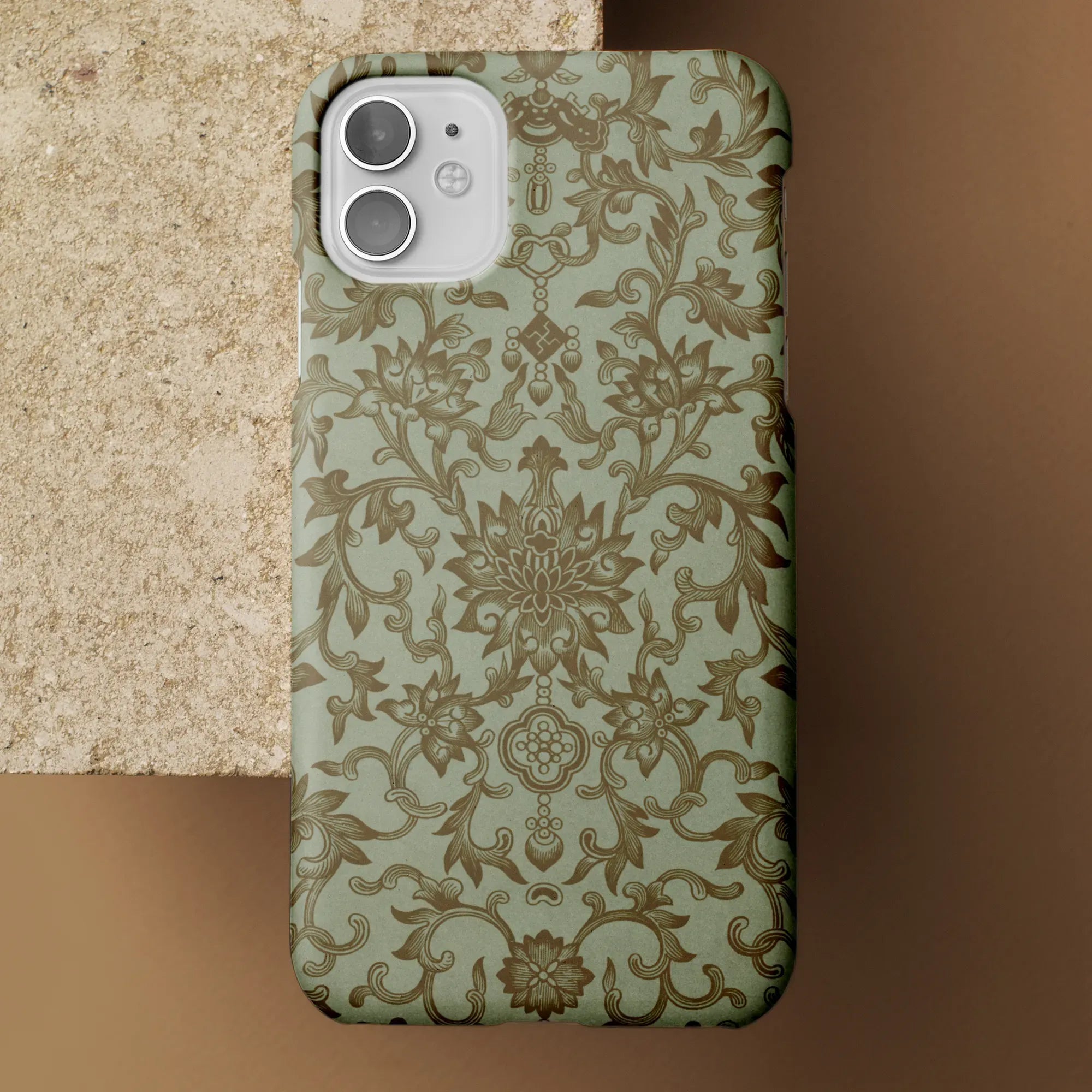Earthy Chinese Floral Art Pattern Phone Case - Owen Jones - Mobile Phone Cases - Aesthetic Art